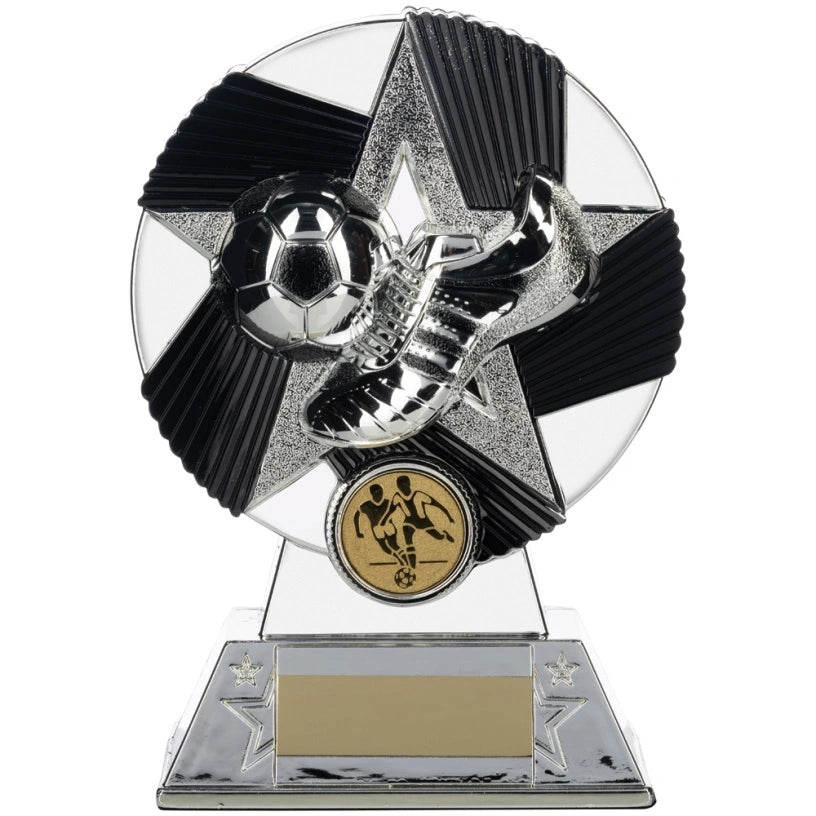 NOVA Atlas Football Trophy Black and Silver