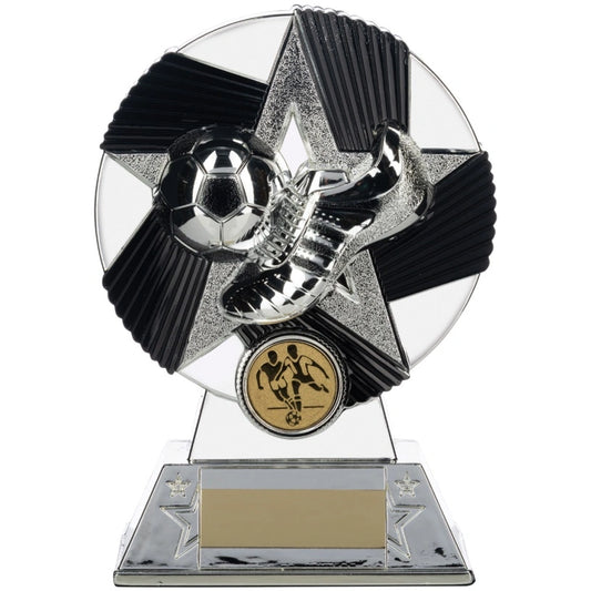 NOVA Atlas Football Trophy Black and Silver