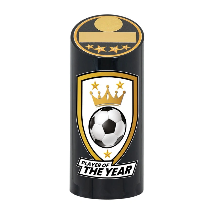 Nova Slice Indivdual Football Trophy Award Black and Gold Heavyweight