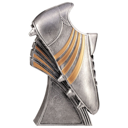 Power Boot Antique Silver Coloured Football Trophy - Free Engraving -