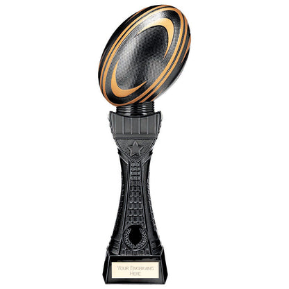 Black Viper Tower Rugby Trophy Free Engraving