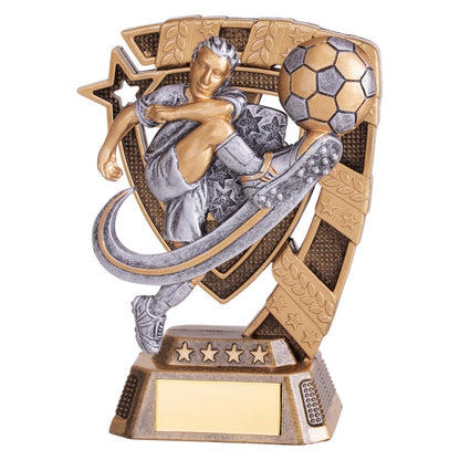 Football Trophies Euphoria Male Striker Football Trophy 4 sizes FREE Engraving