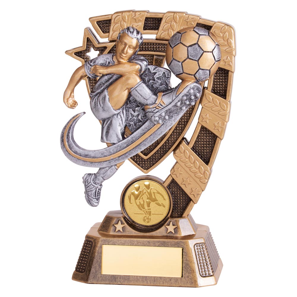 Football Trophies Euphoria Male Striker Football Trophy 4 sizes FREE Engraving
