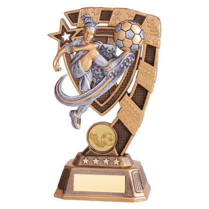Euphoria Female Football Trophy - Multiple Sizes Available - Free Engraving