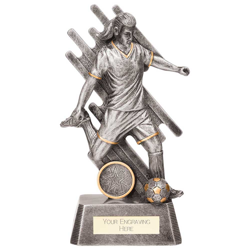 Focus Female Football Trophy - Multiple Sizes Available - Free Engraving