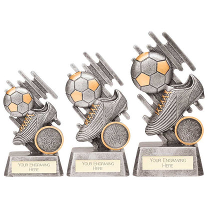 Focus Boot and Ball Football Trophy - Multiple Sizes Available - Free Engraving