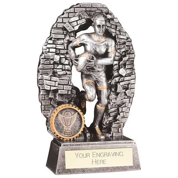 Blast Out Female Rugby Trophy - Multiple Sizes - Free Engraving