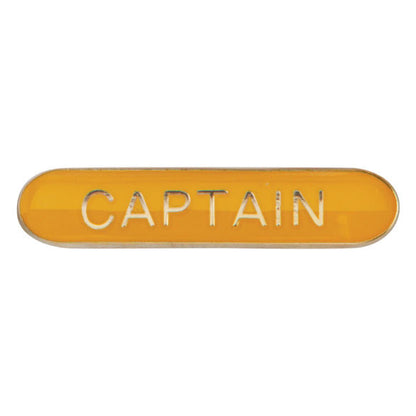 'Captain' rectangular School/Club Pin Fastening Enamel Badge