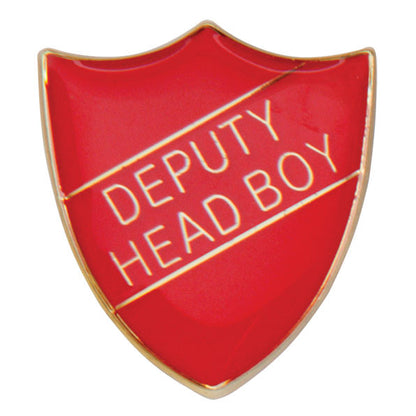 'Deputy Head Boy' Shield Badges 25mm School/Club Pin Fastening Enamel Badge