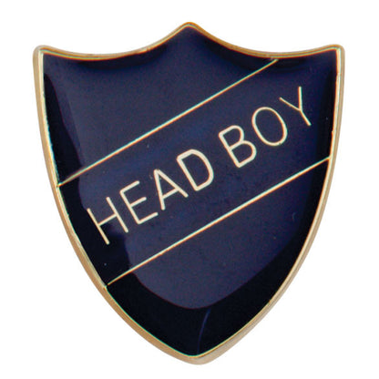 'Head Boy' Shield Badges 25mm School/Club Pin Fastening Enamel Badge