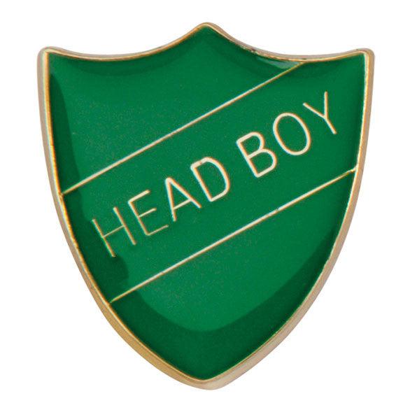 'Head Boy' Shield Badges 25mm School/Club Pin Fastening Enamel Badge