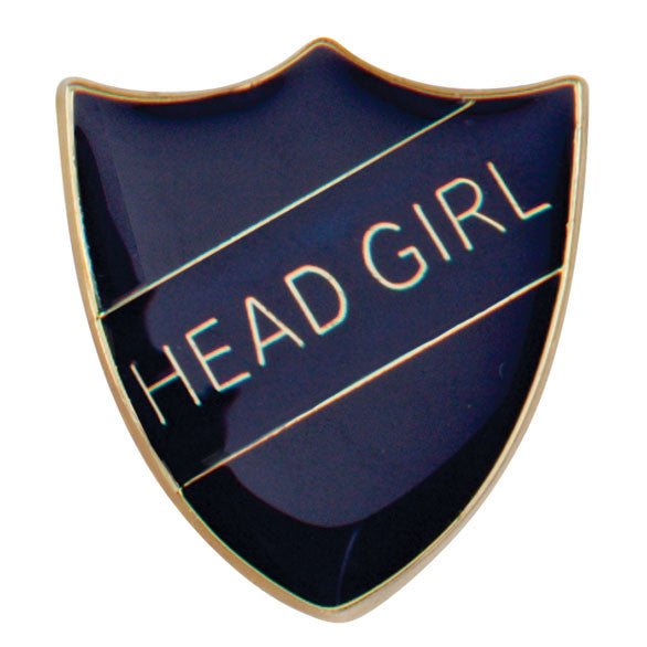 'Head Girl' Shield Badges 25mm School/Club Pin Fastening Enamel Badge