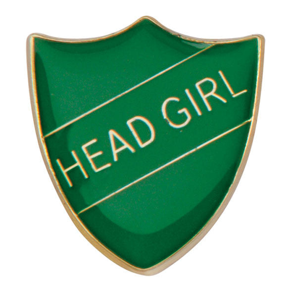 'Head Girl' Shield Badges 25mm School/Club Pin Fastening Enamel Badge