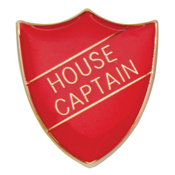'House Captain' Shield Badges 25mm School/Club Pin Fastening Enamel Badge