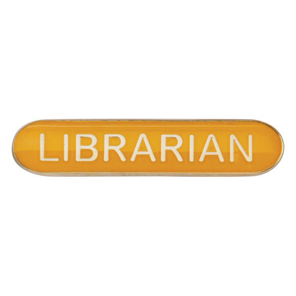 'Librarian' rectangular School/Club Pin Fastening Enamel Badge