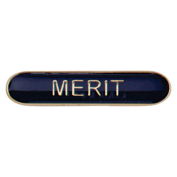 'Merit' rectangular School/Club Pin Fastening Enamel Badge