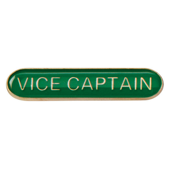 'Vice Captain' rectangular School/Club Pin Fastening Enamel Badge
