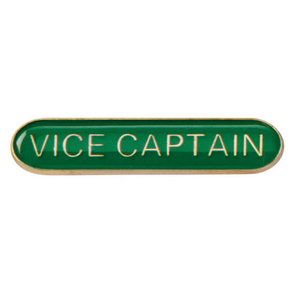 'Vice Captain' rectangular School/Club Pin Fastening Enamel Badge