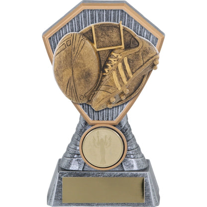 Scorpio Rugby Trophy Award 4 sizes available Antique Silver and Gold