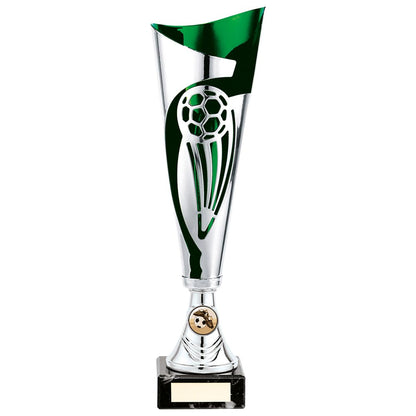 Champions Silver & Green Football Trophy - Free Engraving