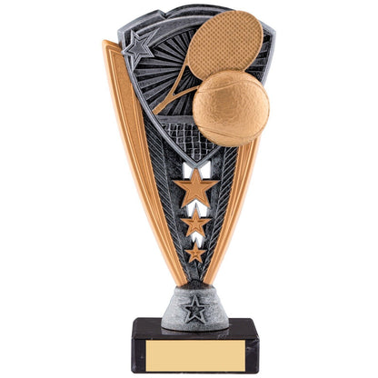 Utopia Badminton Series Award trophy Silver and Gold Marble Base Free Engraving