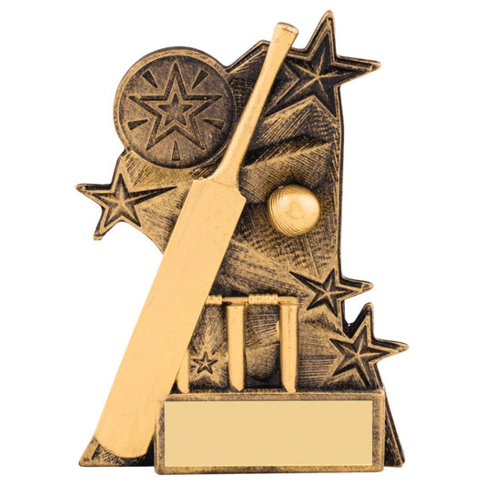 Astra Cricket Awards Antique Gold Free Engraving