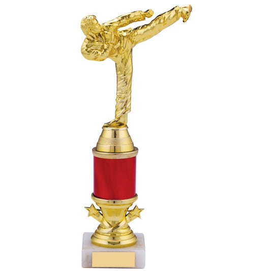 Martial Arts / Kick Boxing Award Trophy Award Red and Gold Free Engraving