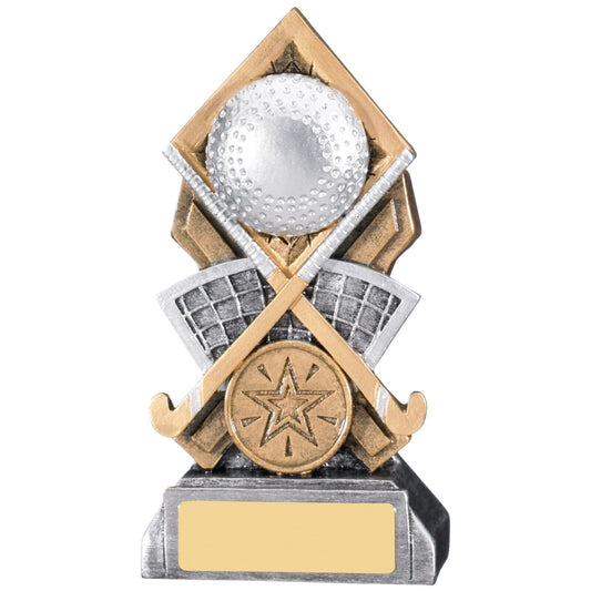 Diamond Extreme Hockey Trophy Award Silver and Gold Free Engraving