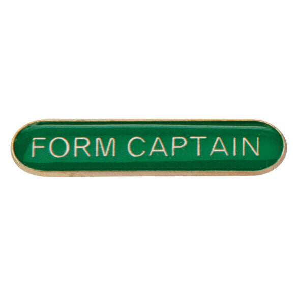 'Form Captain' rectangular School/Club Pin Fastening Enamel Badge