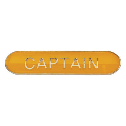 'Captain' rectangular School/Club Pin Fastening Enamel Badge