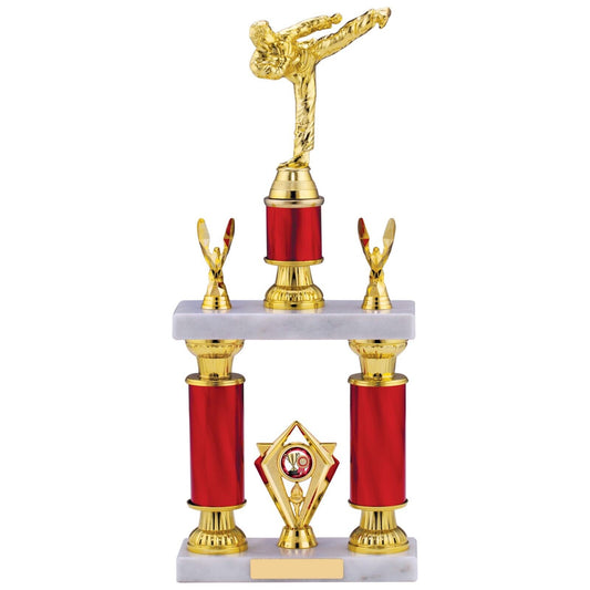 Martial arts / Kick Boxing Tournament Competition Trophy Red & Gold