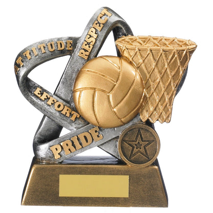 Infinity Netball Trophy Respect Effort Teamwork Award - FREE Engraving