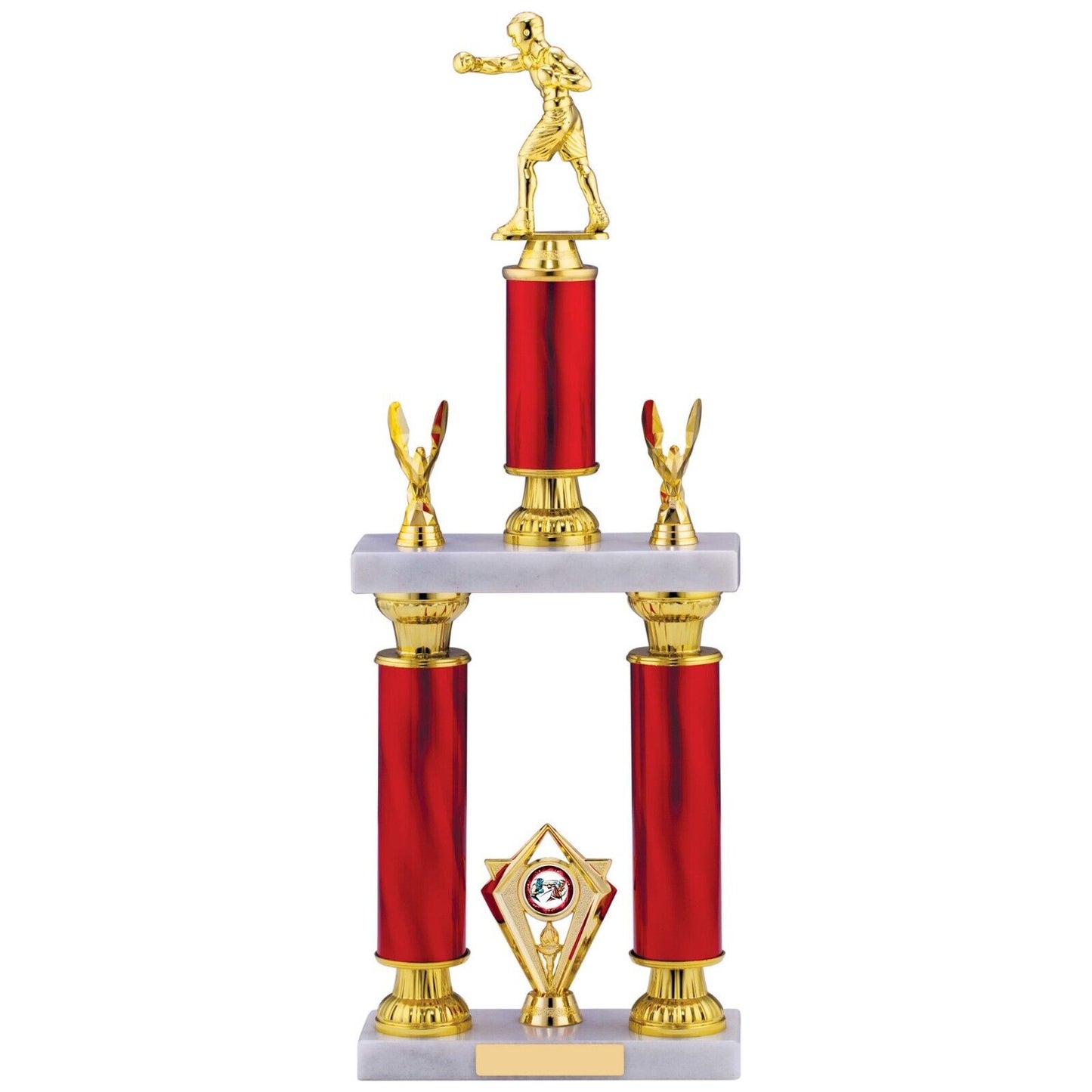 Boxing Tournament Competition Trophy Red & Gold