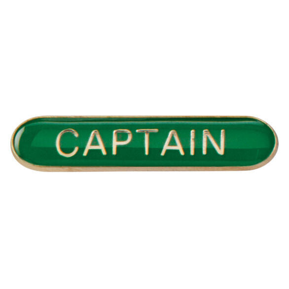 'Captain' rectangular School/Club Pin Fastening Enamel Badge