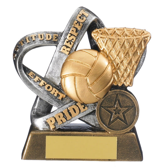 Infinity Netball Trophy Respect Effort Teamwork Award - FREE Engraving