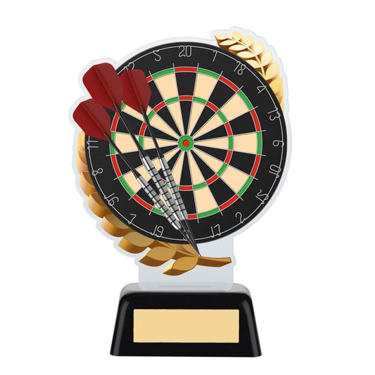 Darts Acrylic Award Trophy Free Engraving