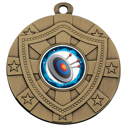 60mm Silver Shield Medal Incl Ribbon and Logo