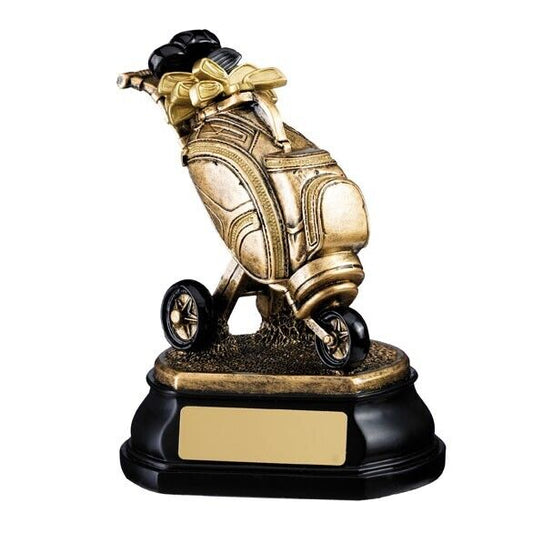 Golf Trolley Caddy Award Novelty 5" Golf Cart Trophy - FREE Engraving