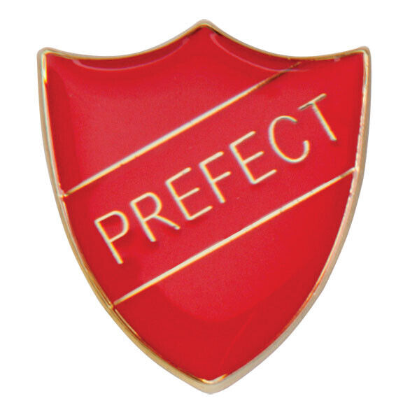 'Prefect' Shield Badges 25mm School/Club Pin Fastening Enamel Badge
