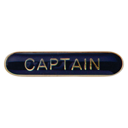 'Captain' rectangular School/Club Pin Fastening Enamel Badge
