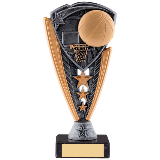 Utopia Basketball Series Award trophy Silver and Gold Marble Base Free Engraving