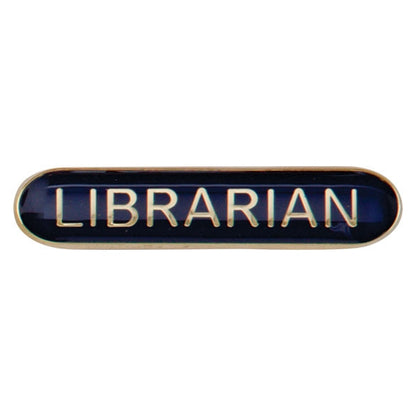 'Librarian' rectangular School/Club Pin Fastening Enamel Badge